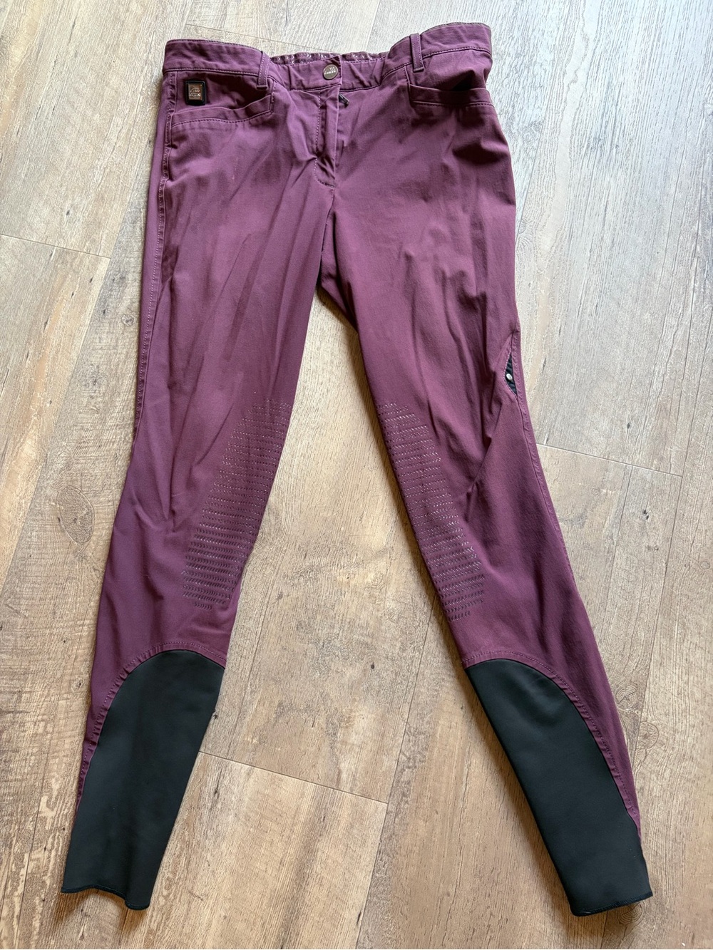 Equiline G-Zone Plum Knee Grip Riding Breeches IT 48 US 32